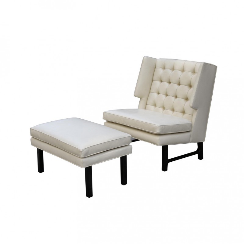 Edward Wormley Dunbar Lounge Chair and Ottoman