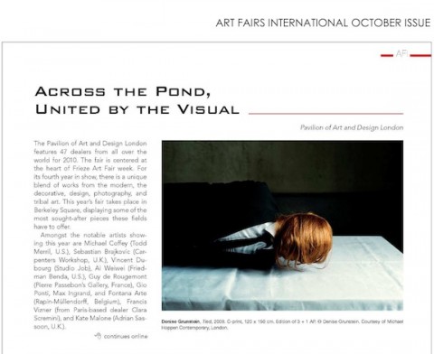 ART FAIRS INTERNATIONAL OCTOBER ISSUE