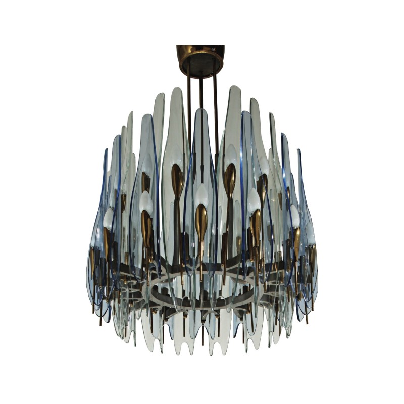 Max Ingrand for Fontana Arte Chandelier
