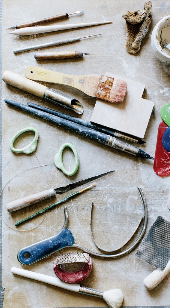 HAND TOOLS HATCH USES TO MANIPULATE HER POTTERY. PHOTOGRAPH BY MICHAEL PIAZZA