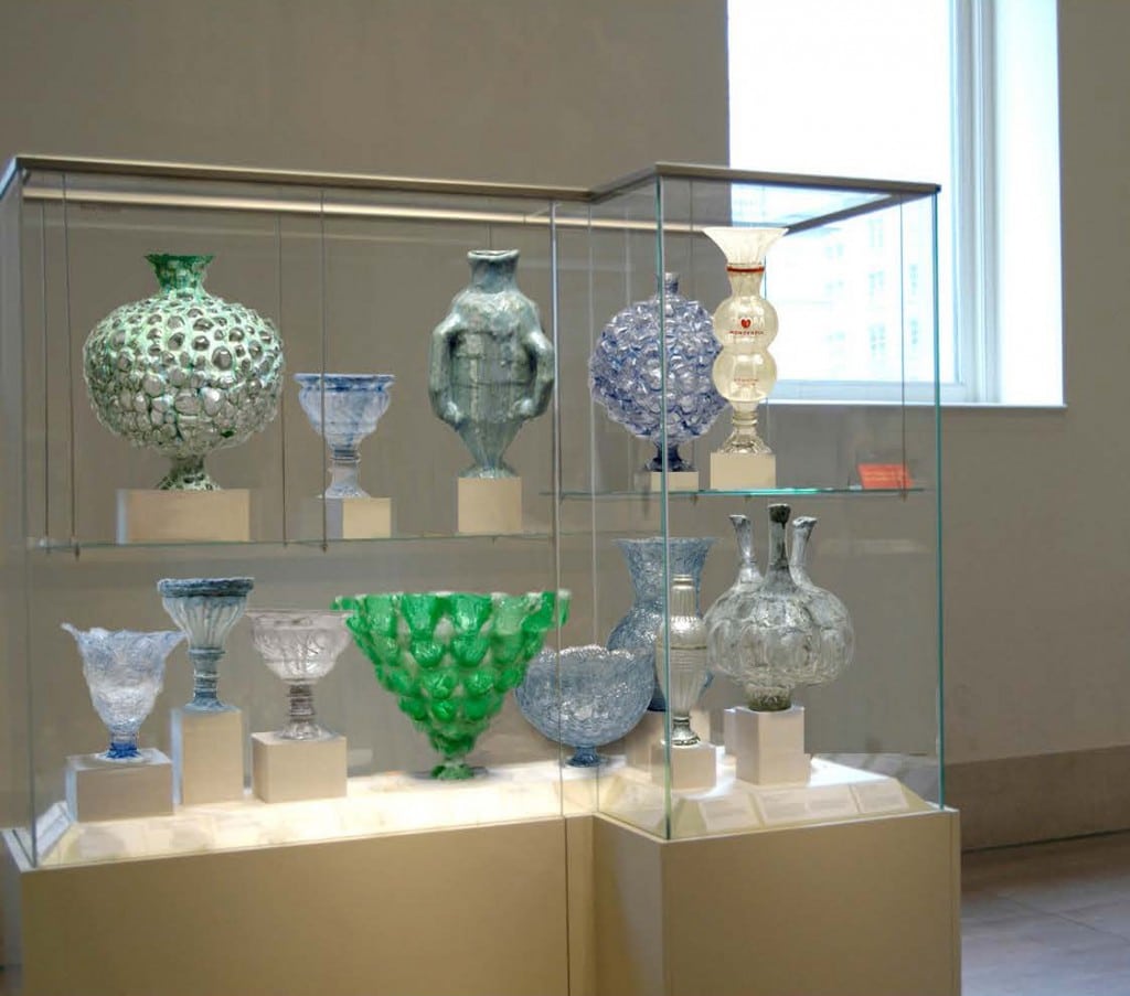 Shari Mendelson, My Metropolitan: “In this digital collage, I replaced the art in a Greek and Roman gallery at the Metropolitan with vessels made from discarded plastic bottles.”